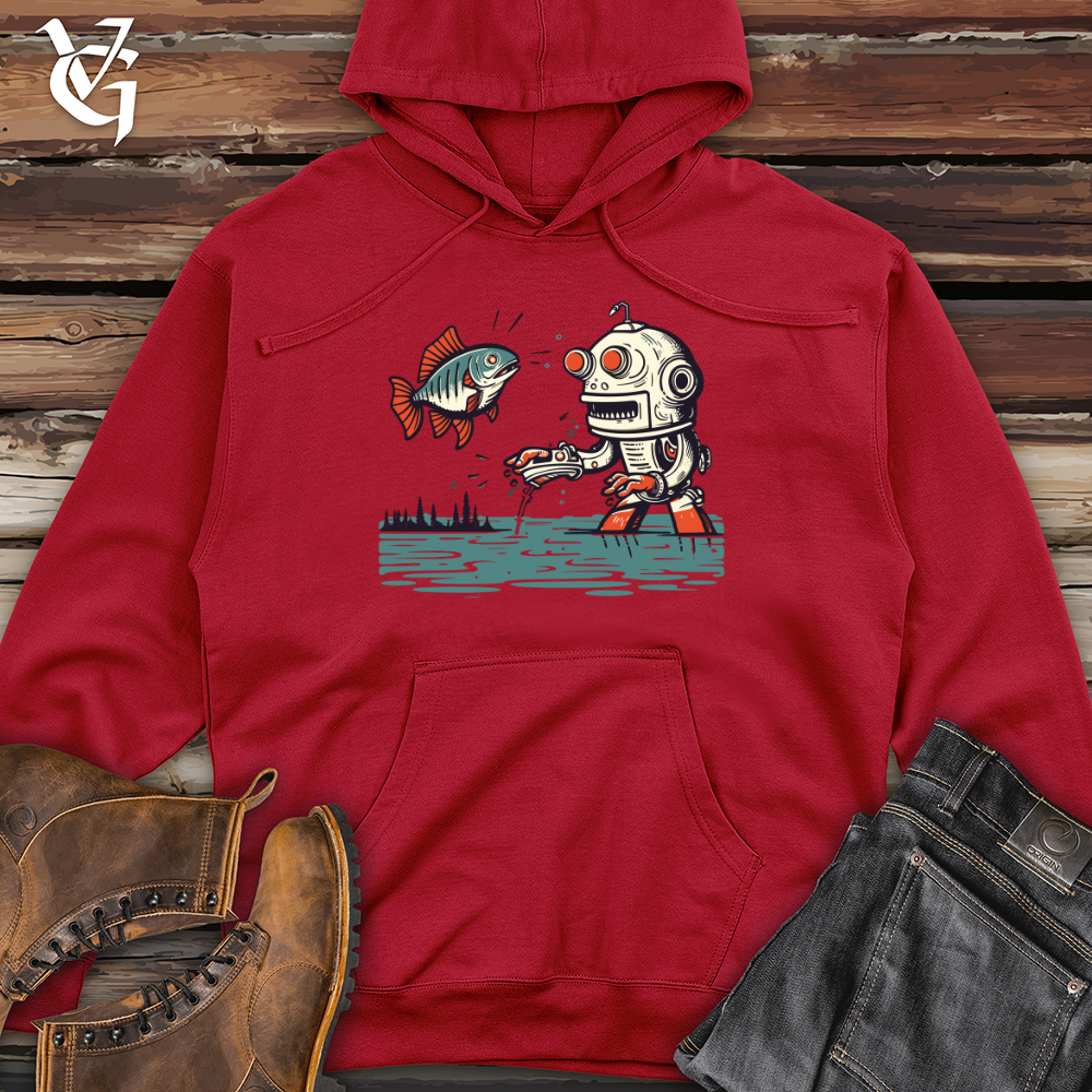 Viking Goods Robo Angler Midweight Hooded Sweatshirt Red / L
