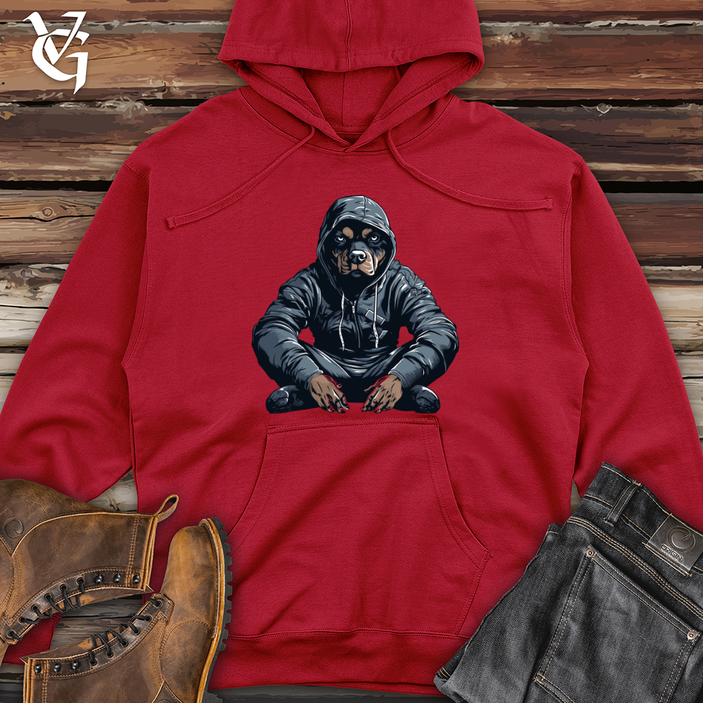 Viking Goods Rottweiler Urban Stance Midweight Hooded Sweatshirt Red / L