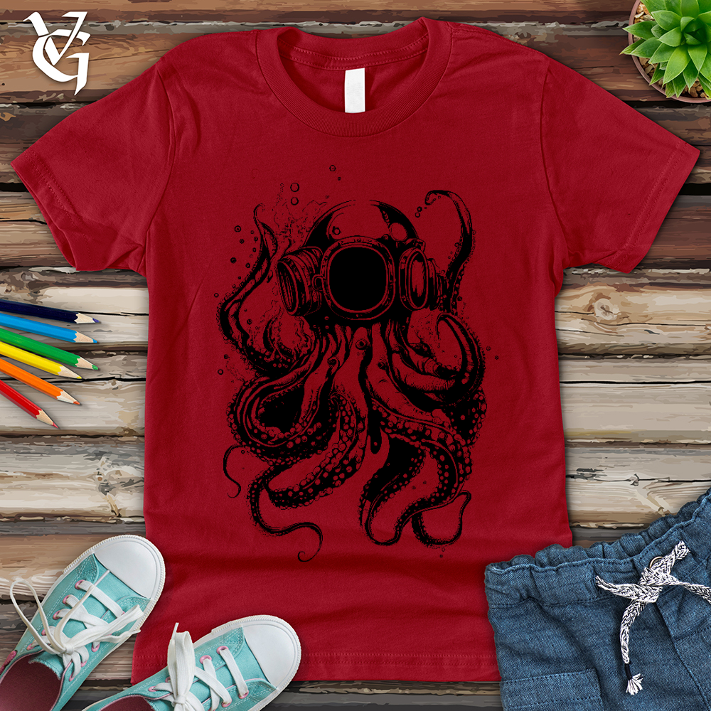 Viking Goods Scuba Octopus Youth Tee Red / L