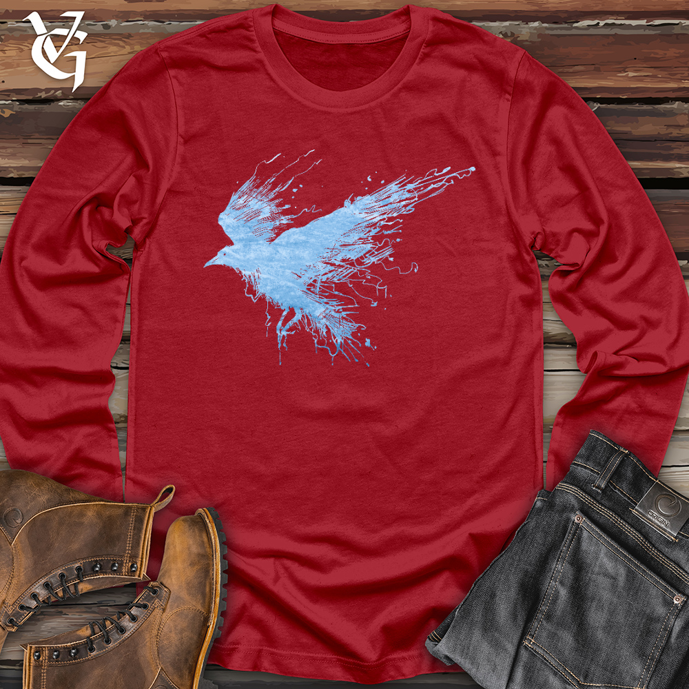 Viking Goods Smokey Winter Raven Long Sleeve Red / L