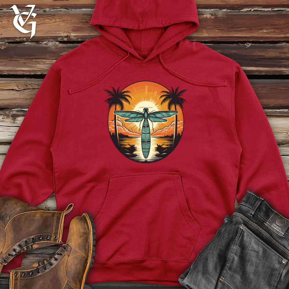 Viking Goods Surfing Dragonfly Rider Midweight Hooded Sweatshirt Red / L