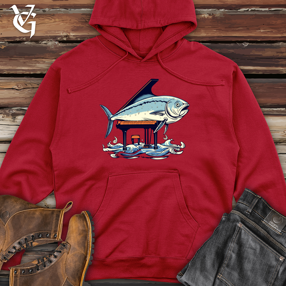 Viking Goods Tuna Piano Midweight Hooded Sweatshirt Red / L