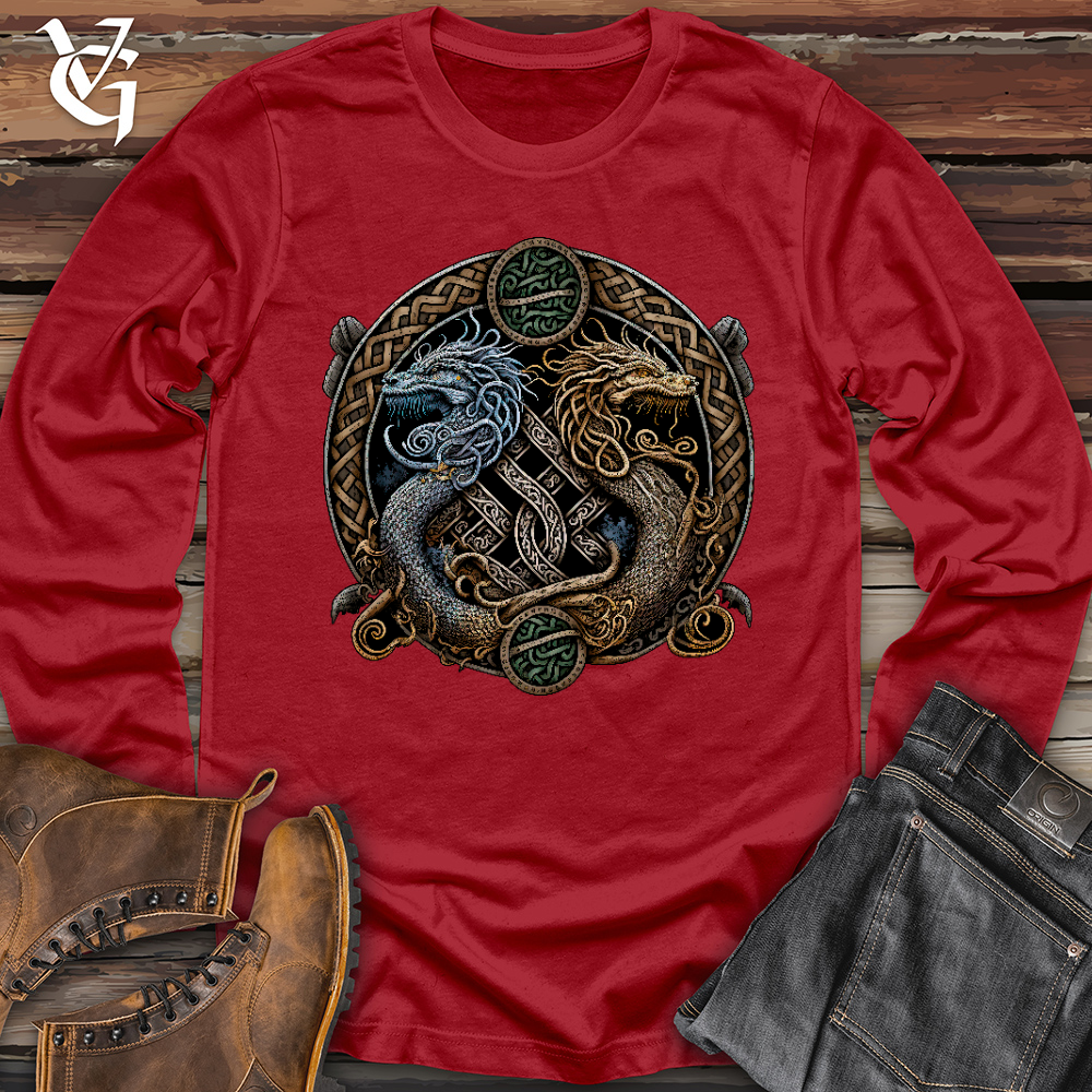 Viking Goods Two Dragons Long Sleeve Red / L