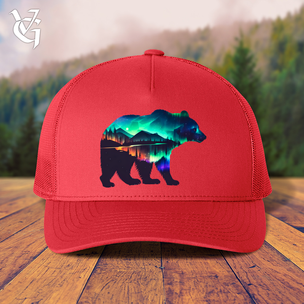 Northern Lights Bear Trucker Cap