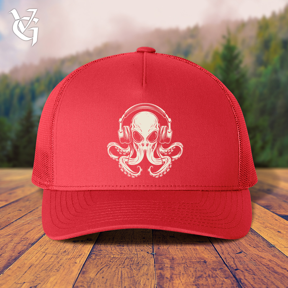 Viking Goods Octopus Jammin Trucker Cap Red