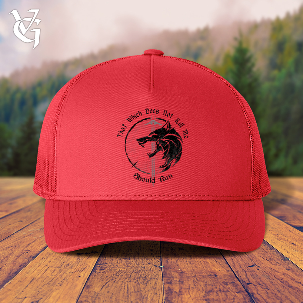 Viking Goods Should Run Wolf Trucker Cap Red