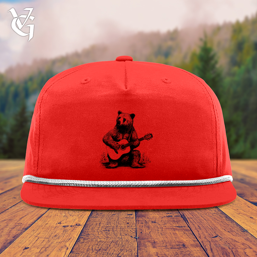 Viking Goods Bear Guitarist Snapback Cap Red/ White