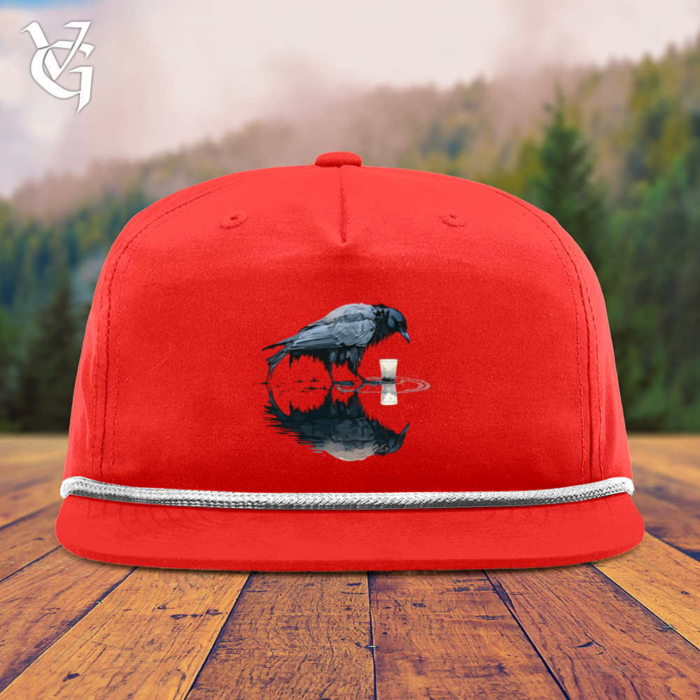 Viking Goods Raven Reflection Snapback Cap Red/ White