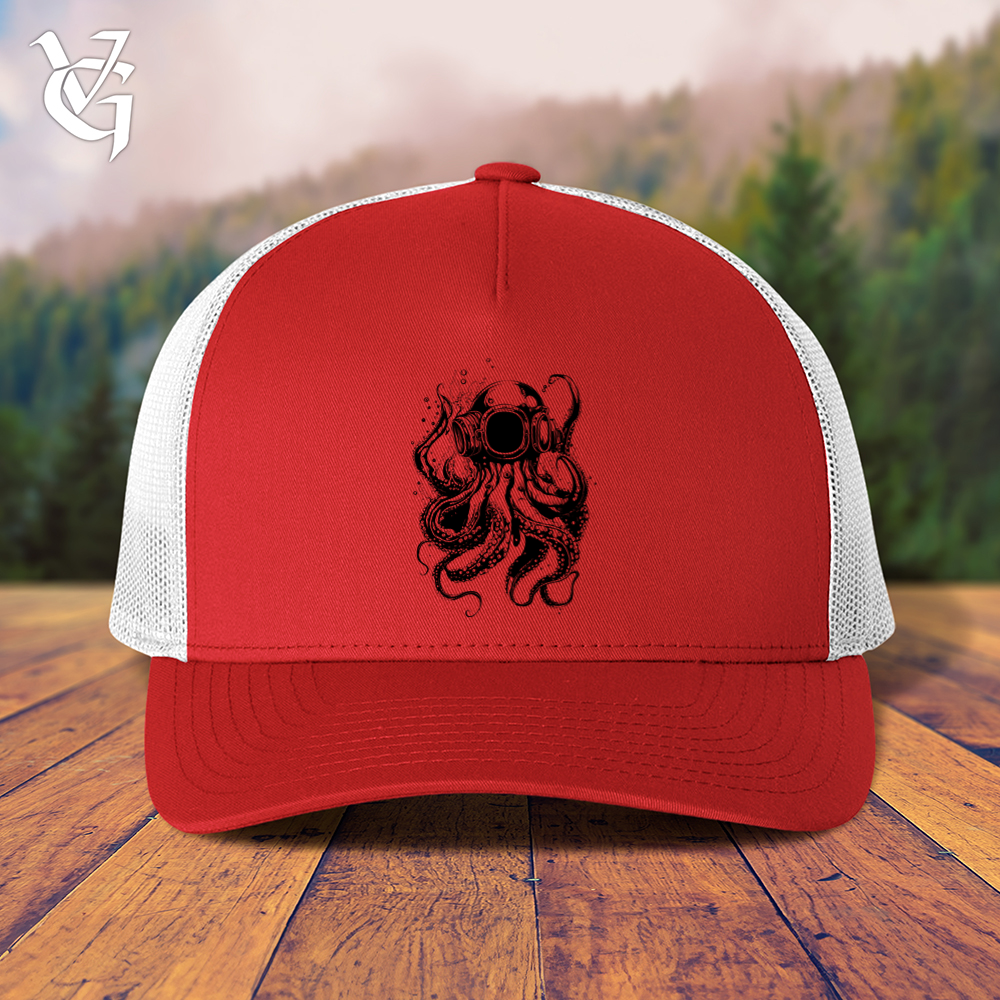 Viking Goods Scuba Octopus Trucker Cap Red/ White