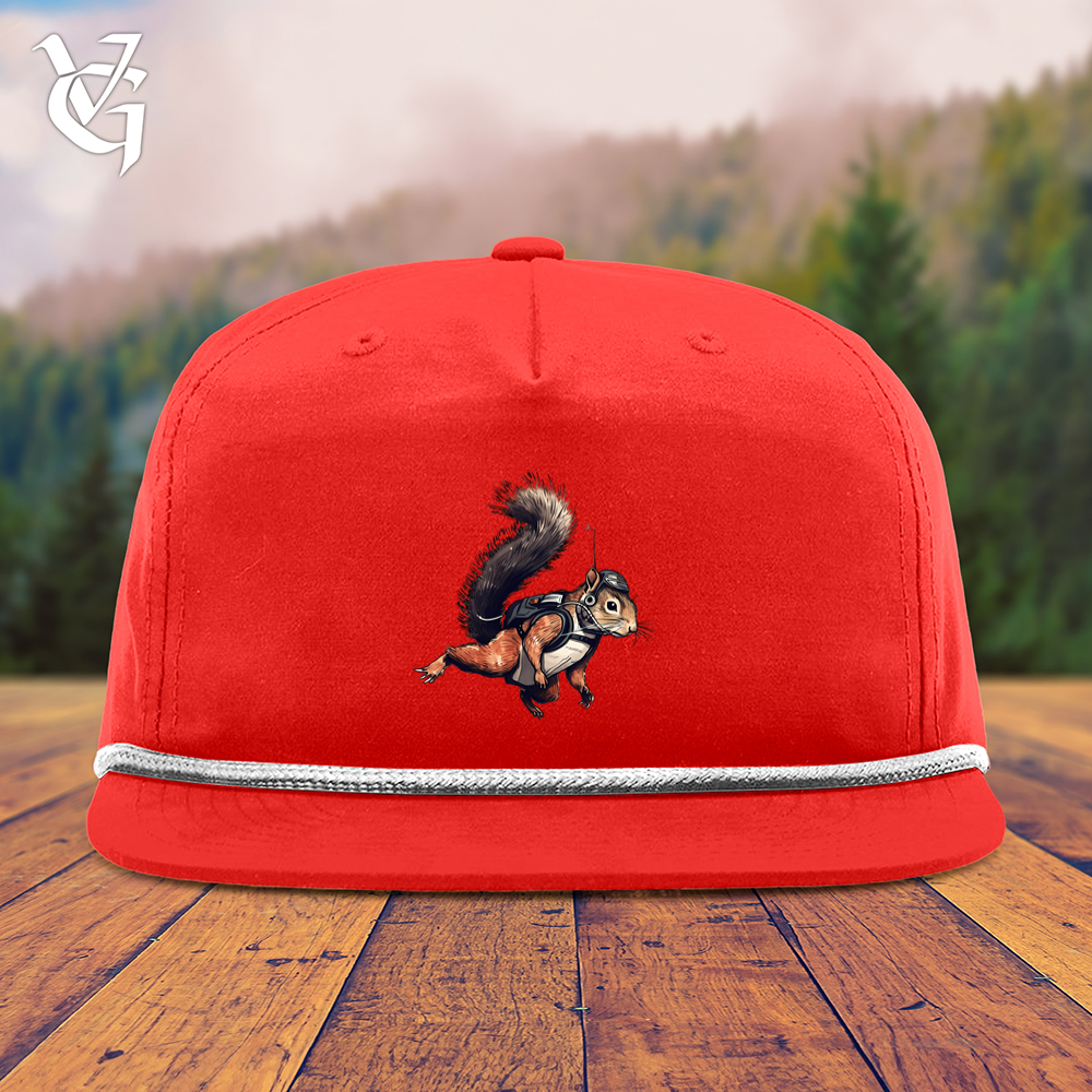 Viking Goods Skydiving Squirrel Snapback Cap Red/ White