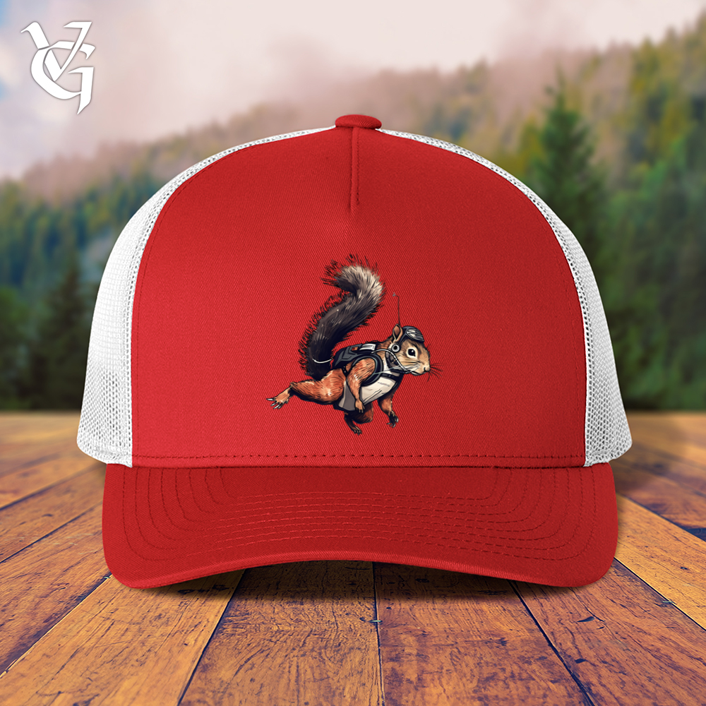 Viking Goods Skydiving Squirrel Trucker Cap Red/ White