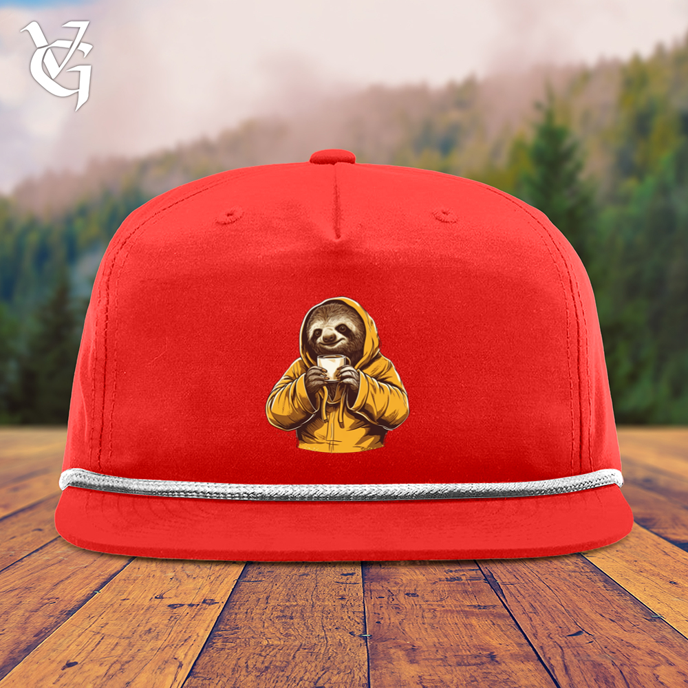 Viking Goods Sloth Coffee Snapback Cap Red/ White