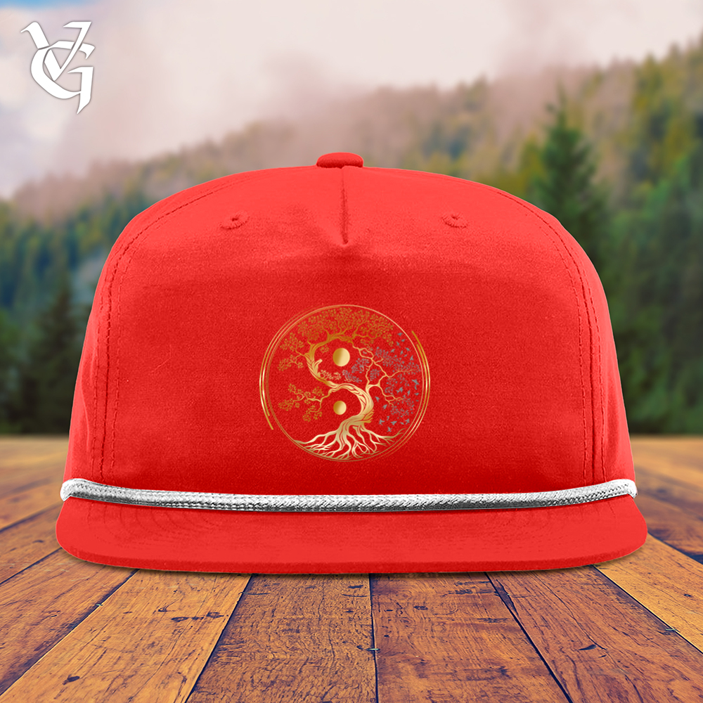 Viking Goods Tree Of Life Yin Yang Snapback Cap Red/ White