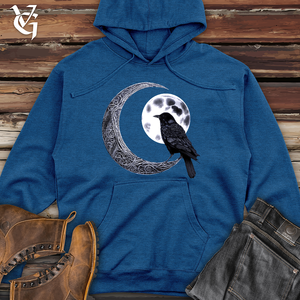 Viking Goods Raven & Moon Negotiations Midweight Hooded Sweatshirt Royal Heather / L