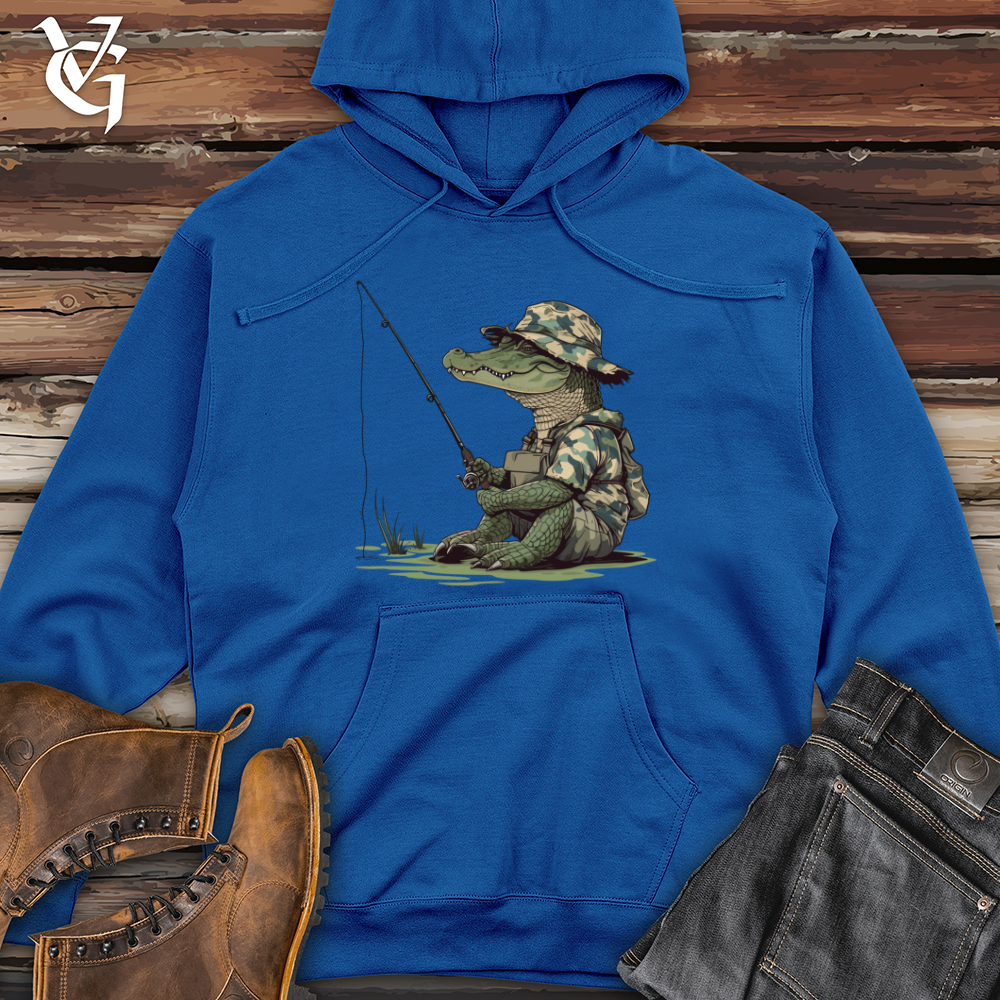 Viking Goods Alligator Angler Adventure Midweight Hooded Sweatshirt Royal / L