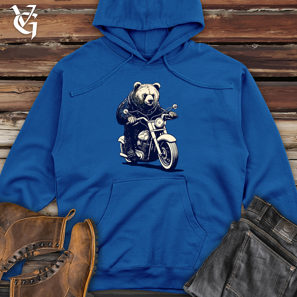 Viking Goods Bear Officer Roadside Patrol Midweight Hooded Sweatshirt Royal / L