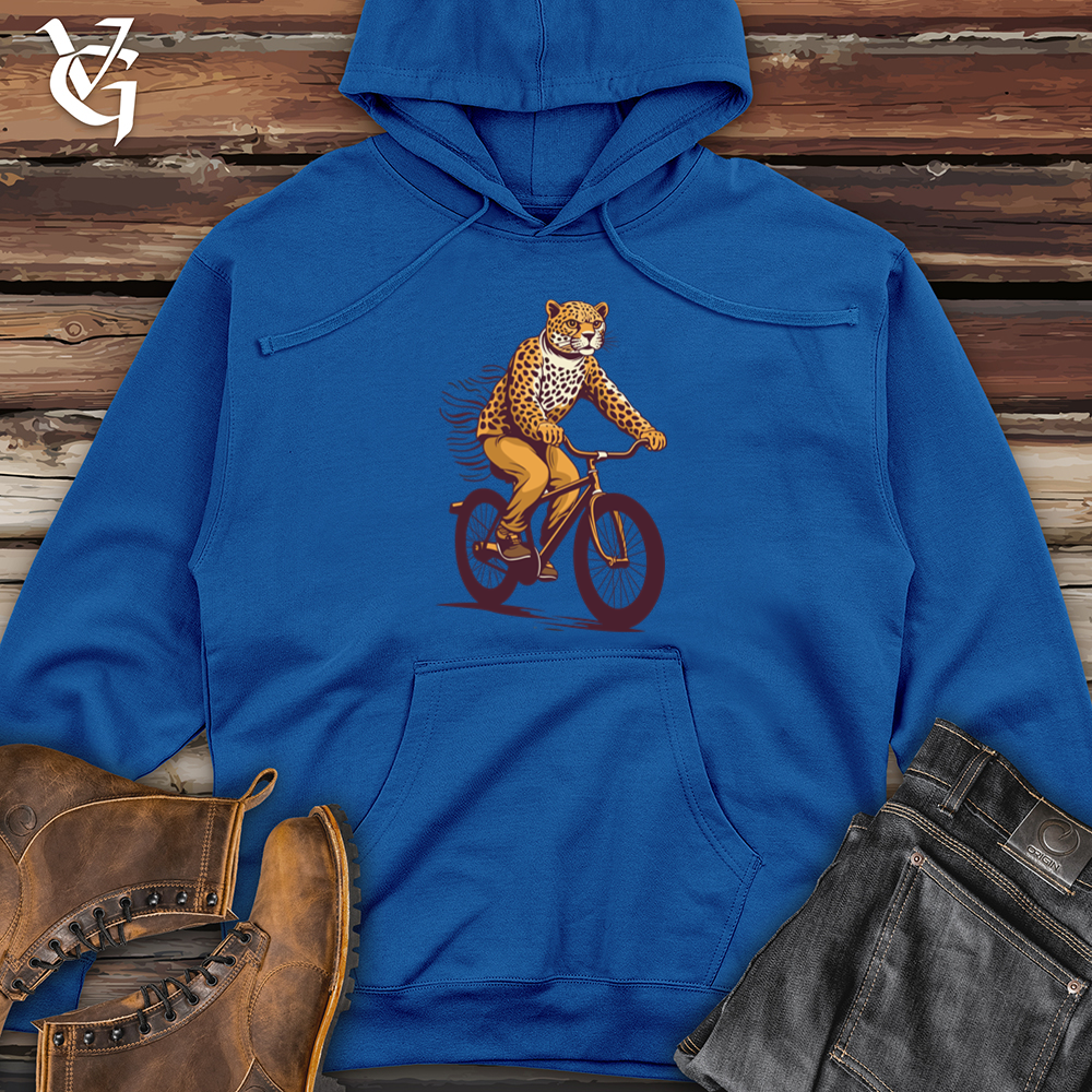 Viking Goods Cheetah Bicycle Chase Midweight Hooded Sweatshirt Royal / L