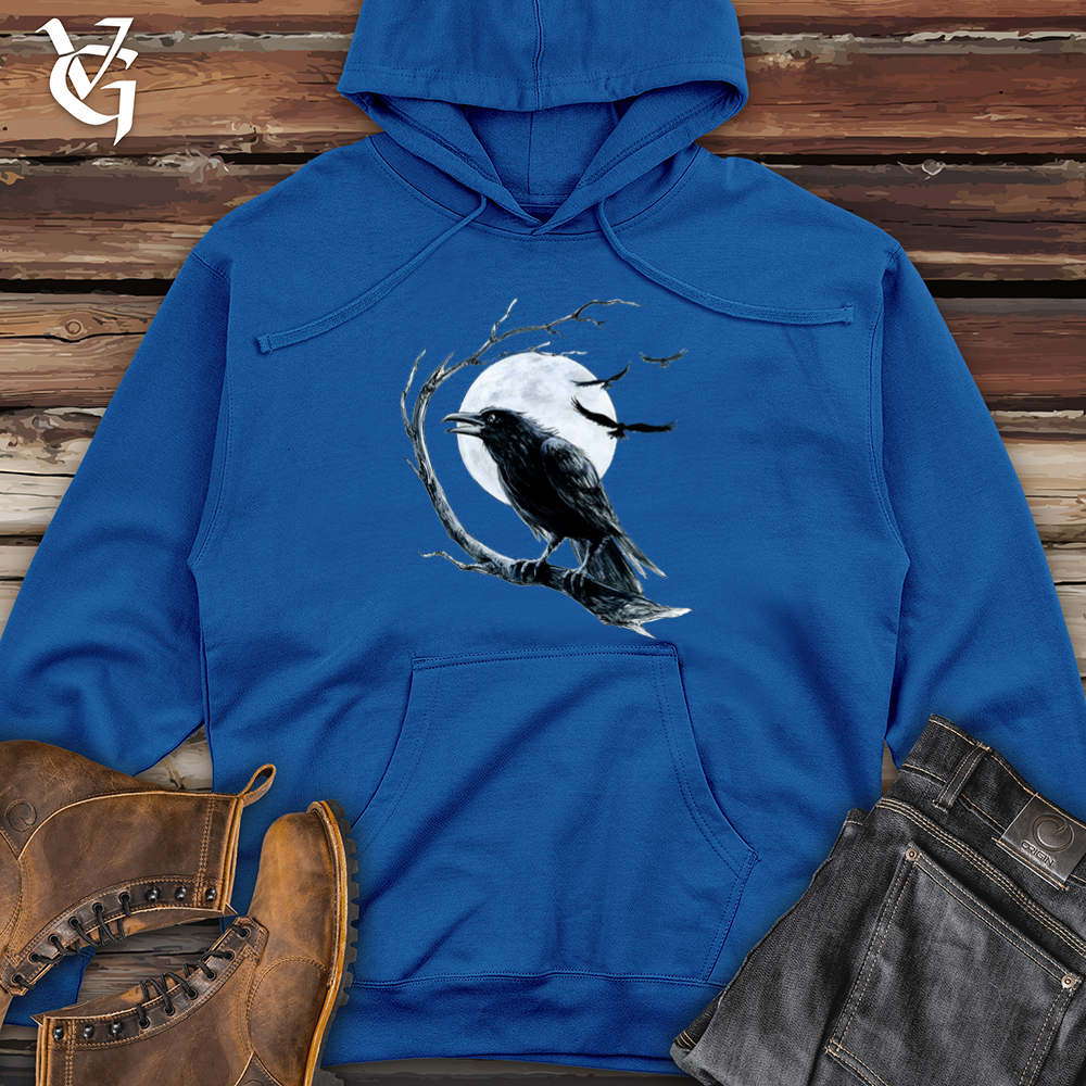 Viking Goods Cold Winter Raven Midweight Hooded Sweatshirt Royal / L