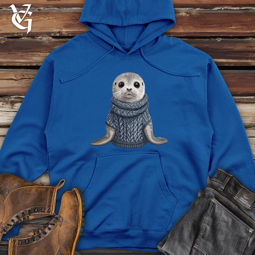 Viking Goods Cozy Seal Knit Midweight Hooded Sweatshirt Royal / L