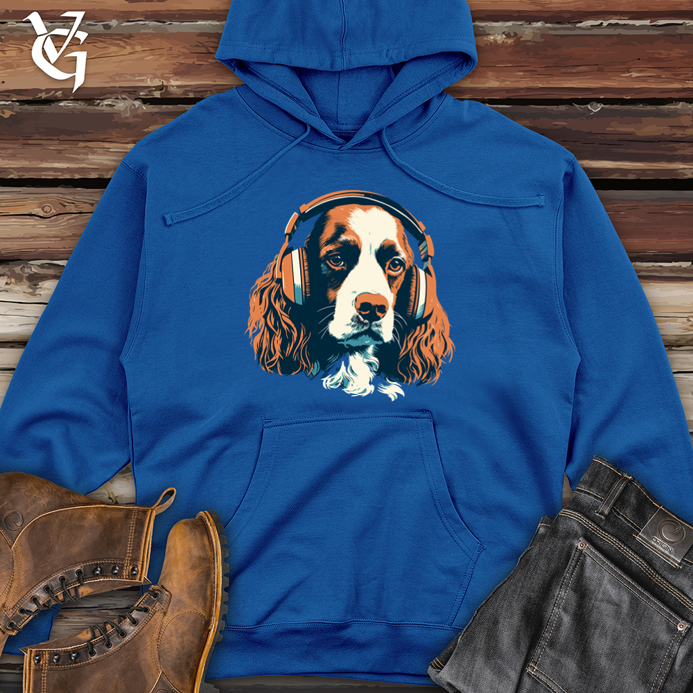 Viking Goods Dog Paw-tapping Beats Headphone Harmony Midweight Hooded Sweatshirt Royal / L