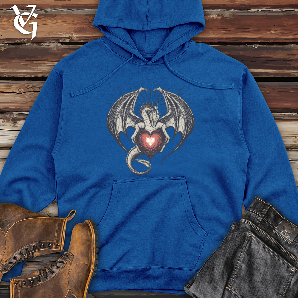 Viking Goods Dragon Heart Embrace Midweight Hooded Sweatshirt Royal / L