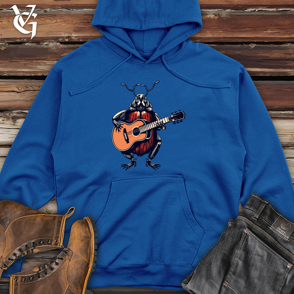 Viking Goods Dung Beetle Guitar Tunes Midweight Hooded Sweatshirt Royal / L