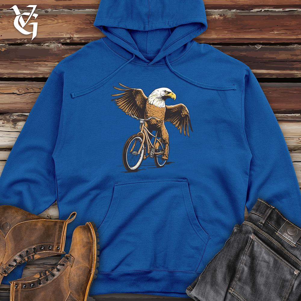 Viking Goods Eagle Sky Sprint Cycle Journey Midweight Hooded Sweatshirt Royal / L