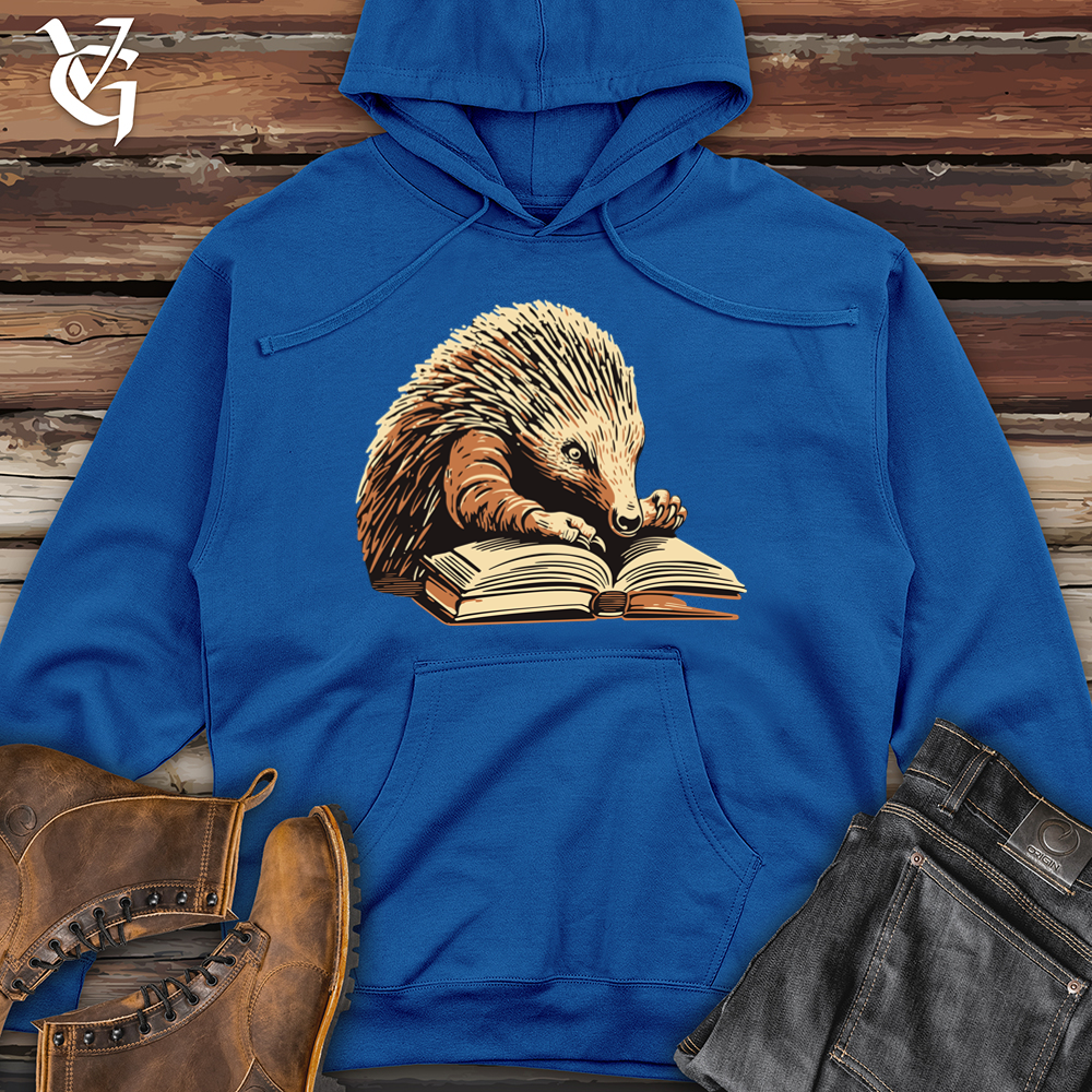 Viking Goods Echidna Book Nook Midweight Hooded Sweatshirt Royal / L