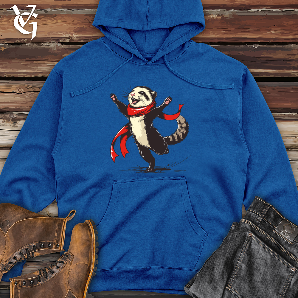 Viking Goods Ferret Joyful Dance Midweight Hooded Sweatshirt Royal / L