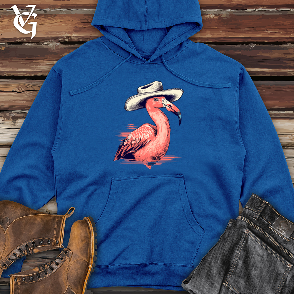 Viking Goods Flamingo Tropical Trek Cowboy Cap Midweight Hooded Sweatshirt Royal / L
