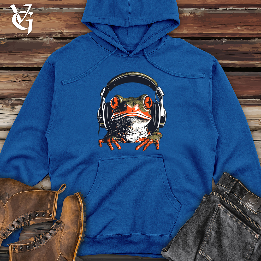 Viking Goods Frog Pond Beat Headphone Rhythm Midweight Hooded Sweatshirt Royal / L