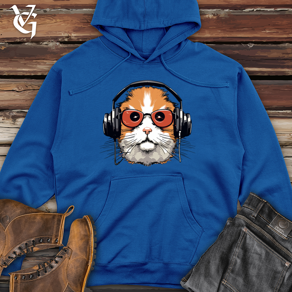 Viking Goods Hamster Headphone Harmony Midweight Hooded Sweatshirt Royal / L