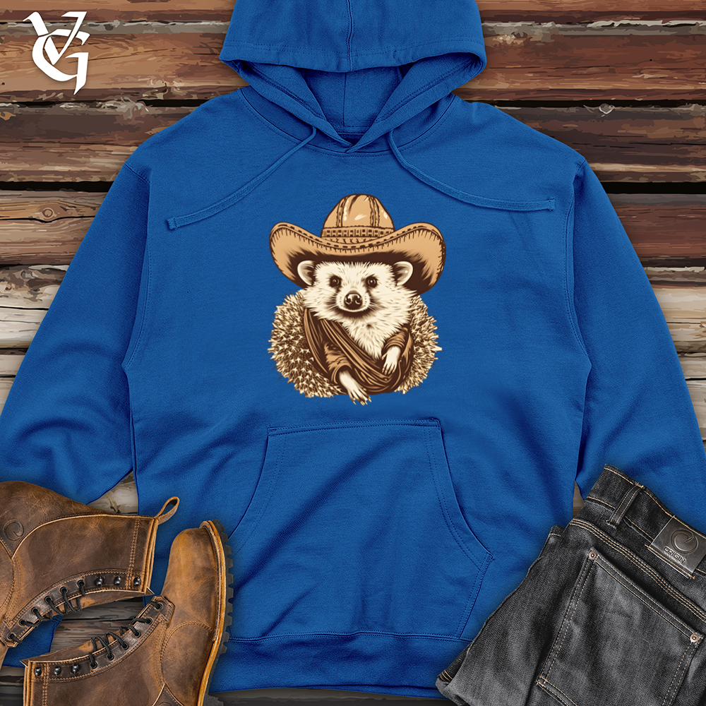 Viking Goods Hedgehog Cowboy Charm Midweight Hooded Sweatshirt Royal / L