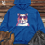 Viking Goods Hipster Ferret Shades Midweight Hooded Sweatshirt Royal / L