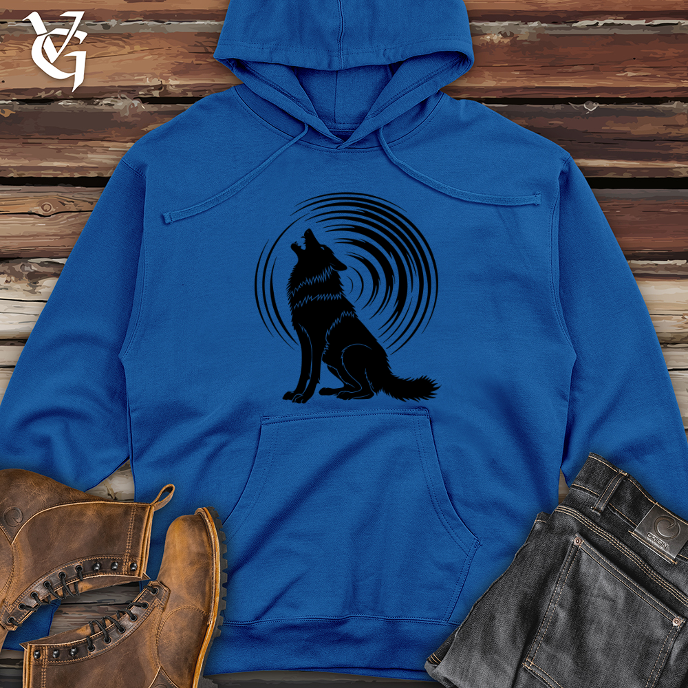 Viking Goods Howling Wolf Resonance Midweight Hooded Sweatshirt Royal / L