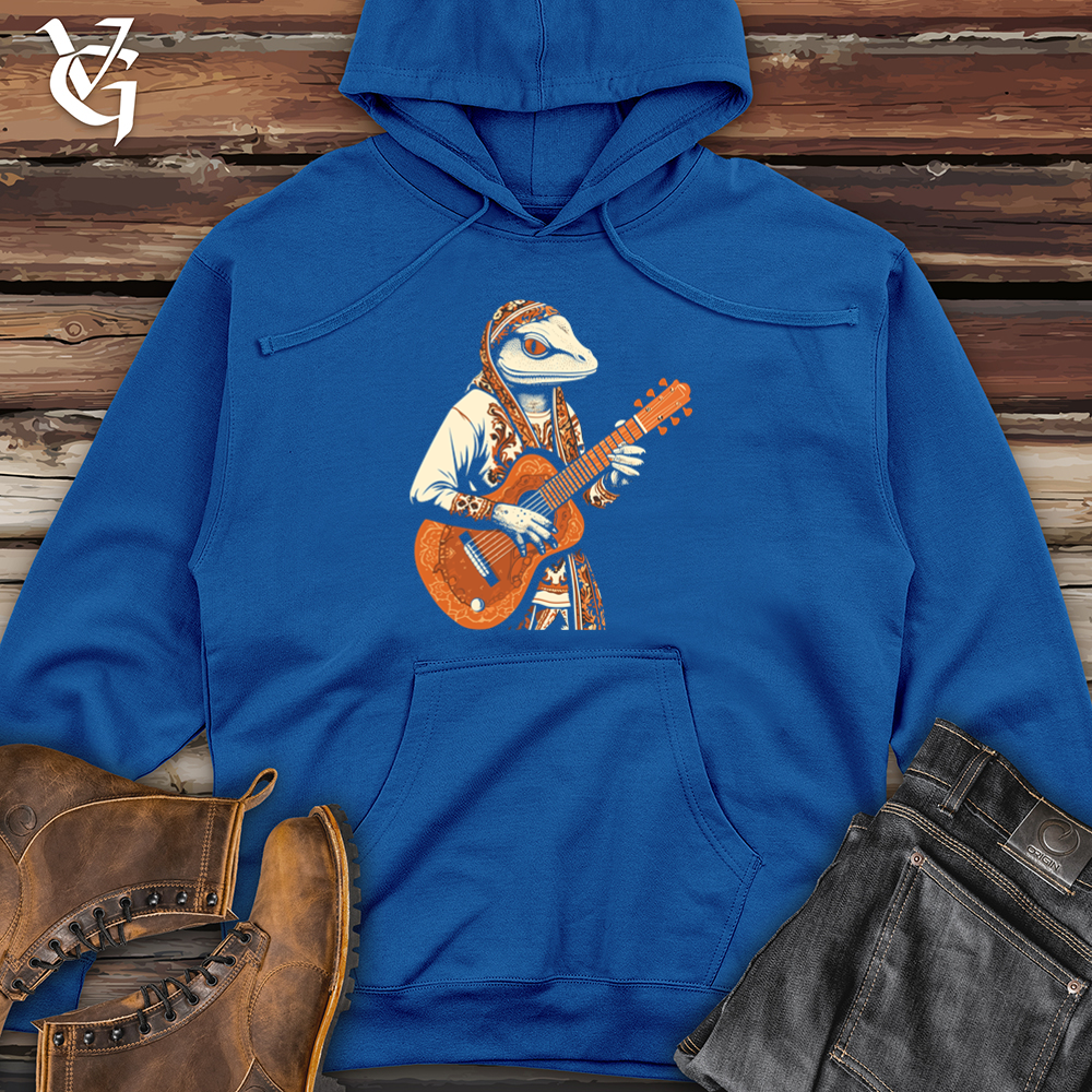 Viking Goods Lizard Desert Guitar Midweight Hooded Sweatshirt Royal / L