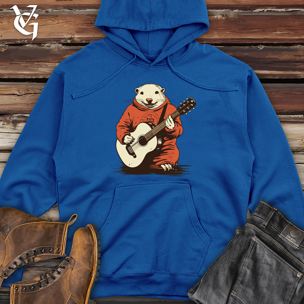 Viking Goods Mole Subterranean Strum Guitar Groove Midweight Hooded Sweatshirt Royal / L