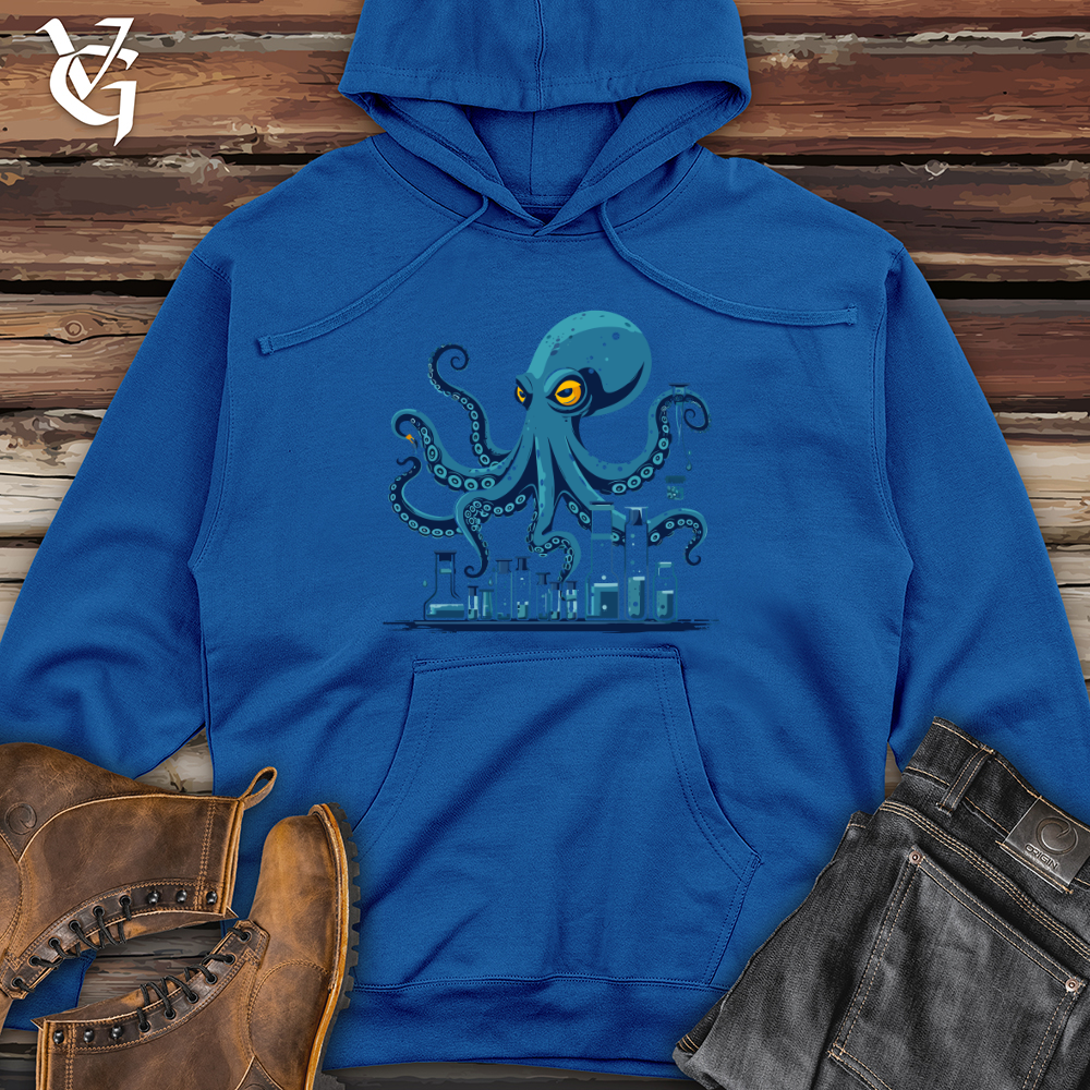 Viking Goods Octopus Lab Experiment Midweight Hooded Sweatshirt Royal / L