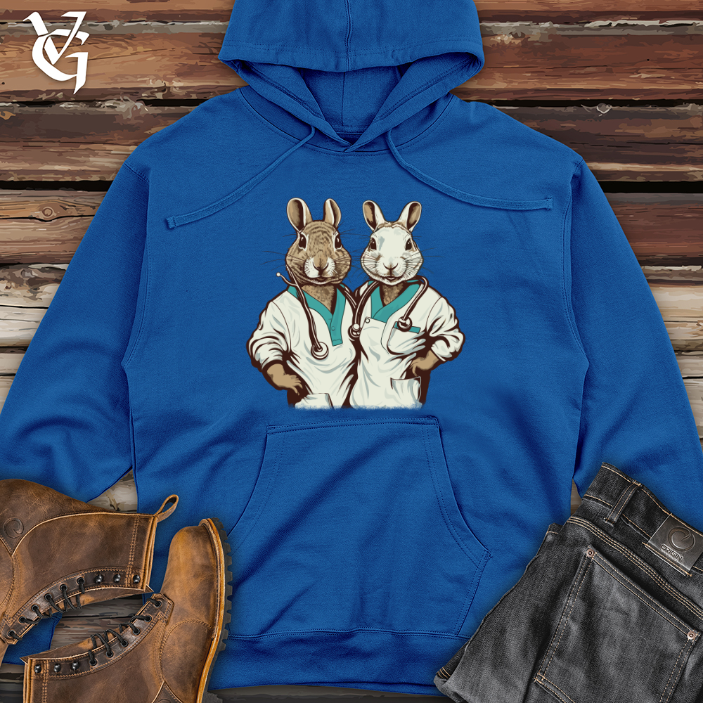 Viking Goods Rabbits Healthcare Team Midweight Hooded Sweatshirt Royal / L