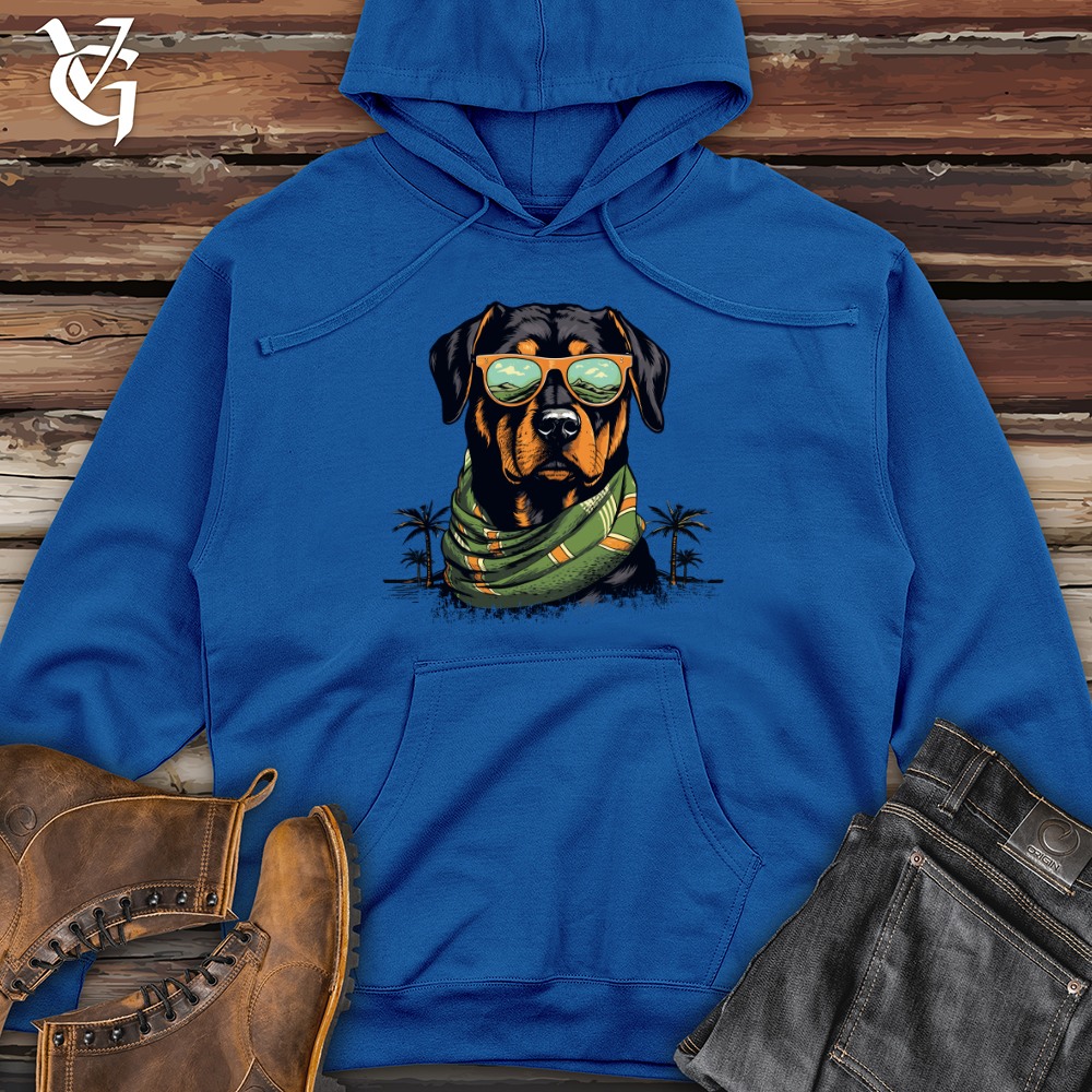 Viking Goods Rottweiler Beach Vibes Midweight Hooded Sweatshirt Royal / L