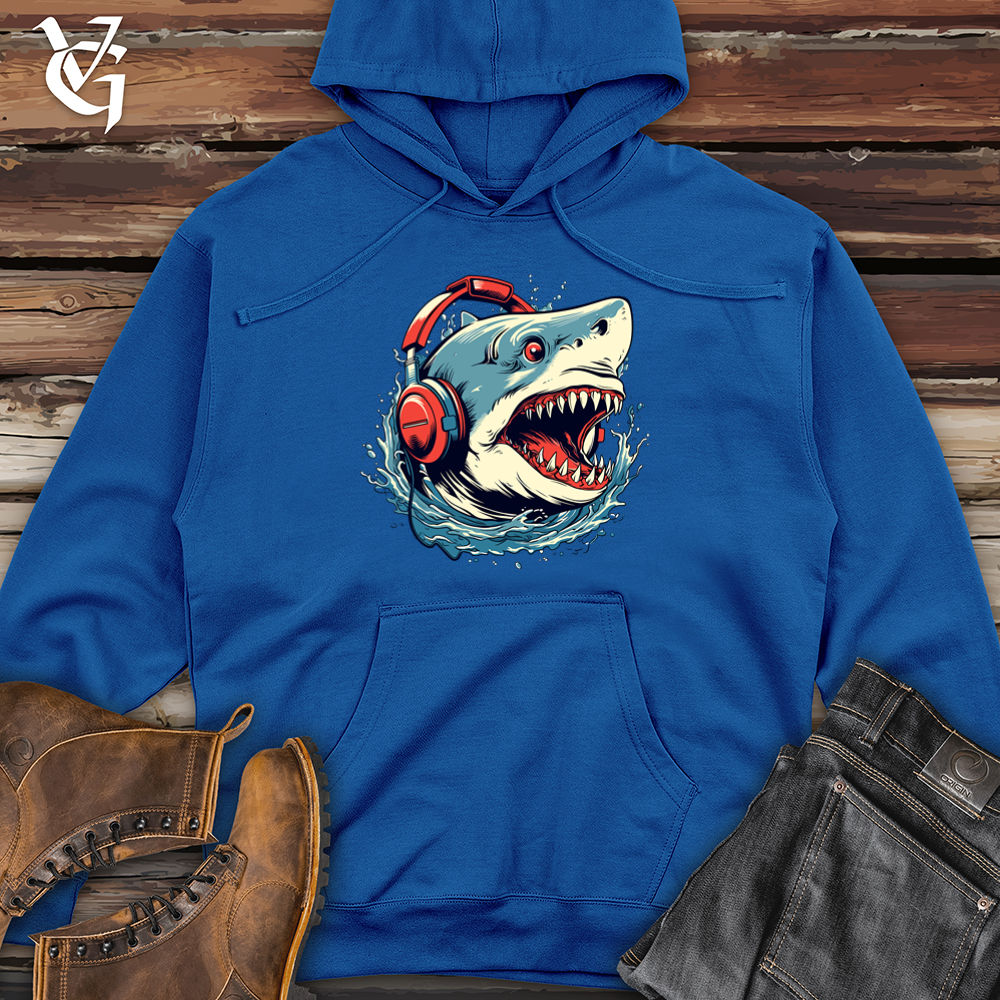 Viking Goods Shark Deep Dive Soundwave Symphony Midweight Hooded Sweatshirt Royal / L