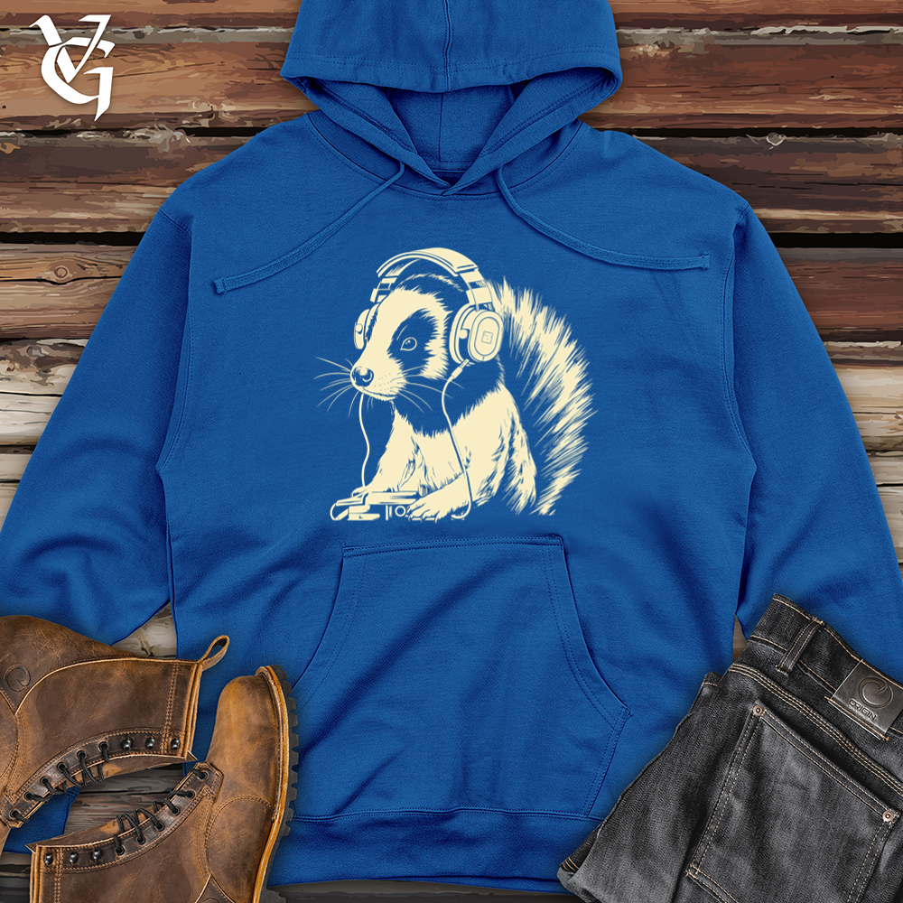 Viking Goods Skunk Headphone Harmony Midweight Hooded Sweatshirt Royal / L