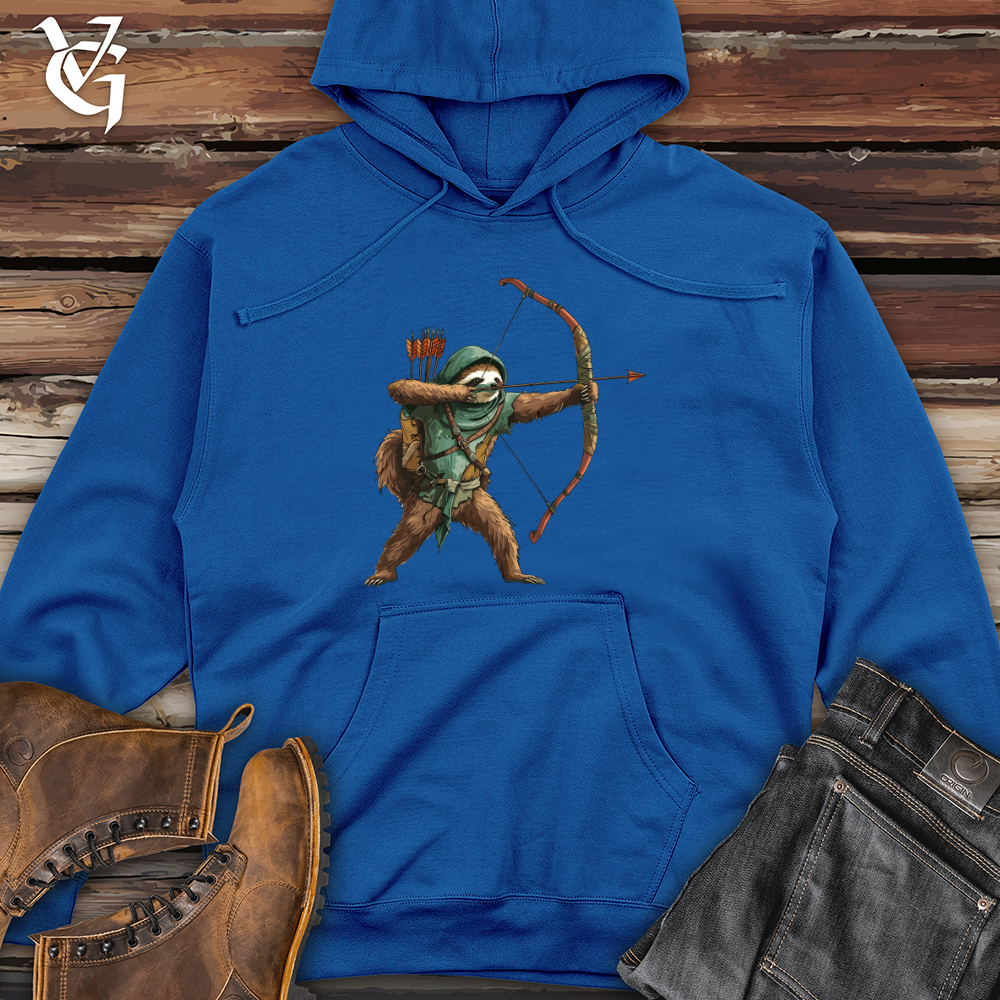Viking Goods Sloth Archer Adventure Midweight Hooded Sweatshirt Royal / L