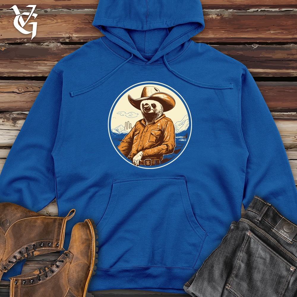 Viking Goods Sloth Slow motion Western Hat Swag Midweight Hooded Sweatshirt Royal / L