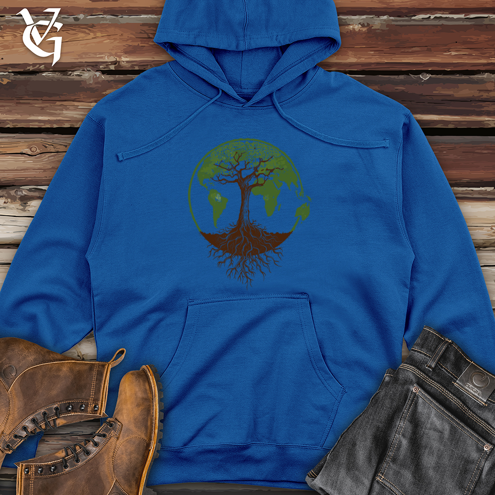 Viking Goods Tree of Life Earth Midweight Hooded Sweatshirt Royal / L