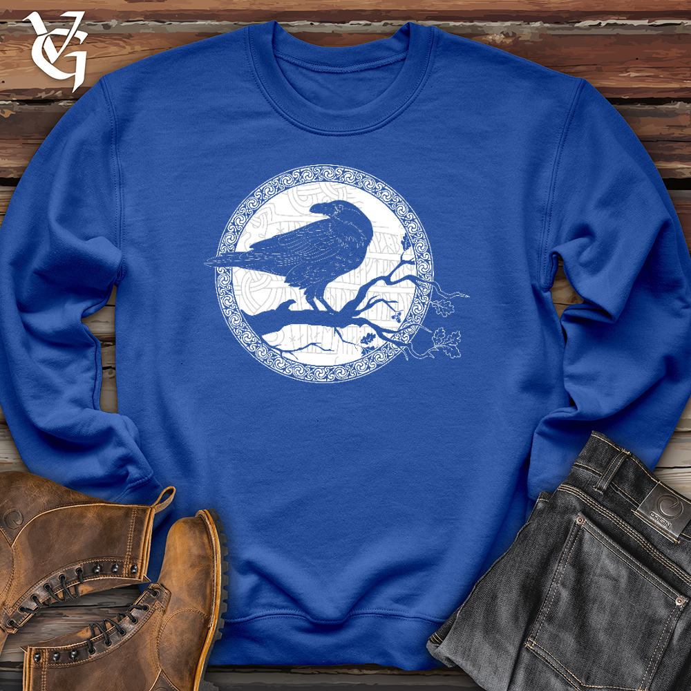 Viking Goods White Raven Winter Crewneck Royal / L