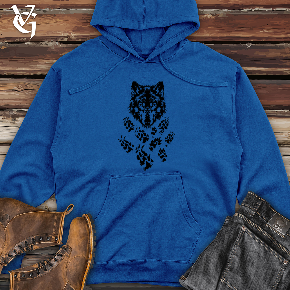 Viking Goods Wolf Paw Trail Midweight Hooded Sweatshirt Royal / L