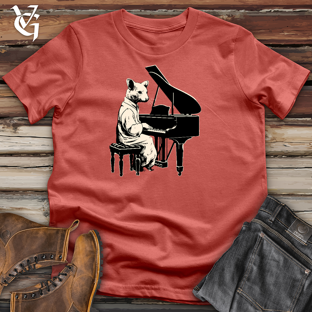 Viking Goods A Mouse Playing Piano Cotton Tee Rust / L