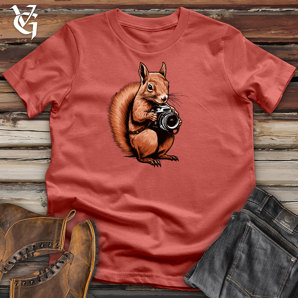 Viking Goods A Squirrel Holding Camera Cotton Tee Rust / L