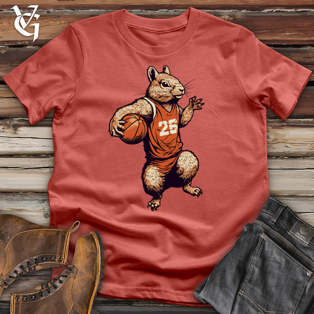 Viking Goods A Squirrel Playing Basketball Cotton Tee Rust / L